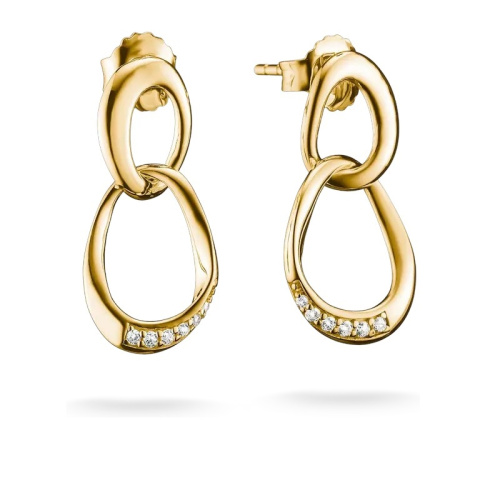 Thomas Sabo "Together" Aranyozott fülbevaló fehér cirkóniákkal