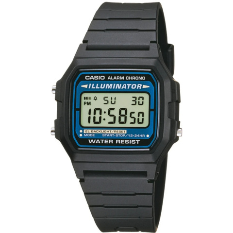 Casio Standard fekete unisex karóra F-105W-1AWYEF