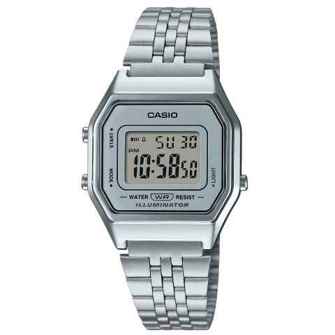 Casio Vintage Retro fehér-ezüst színű női karóra LA680WEA-7EF