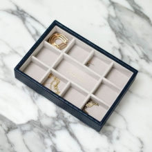 Stackers Sötétkék croc mini 11 fakkos ékszertálca