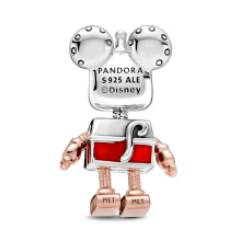 Pandora Moments Disney Mickey Egér robot rozé charm