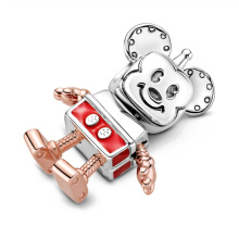 Pandora Moments Disney Mickey Egér robot rozé charm