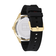 Tommy Hilfiger férfi karóra, Austin fekete szilikon szíjas TH1791636