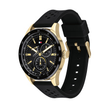 Tommy Hilfiger férfi karóra, Austin fekete szilikon szíjas TH1791636