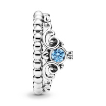 Pandora Disney Hamupipőke kék tiara ezüst gyűrű