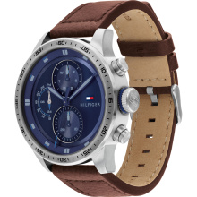 Tommy Hilfiger Férfi karóra, TRENT barna bőrszíjas TH1791807