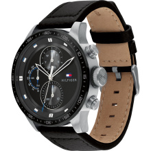 Tommy Hilfiger Férfi karóra, TRENT fekete bőrszíjas TH1791810