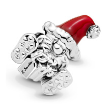 Pandora Moments Ülő Mikulás és ajándék ezüst charm