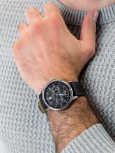TOMMY HILFIGER FÉRFI KARÓRA, KYLE fekete TH1791630