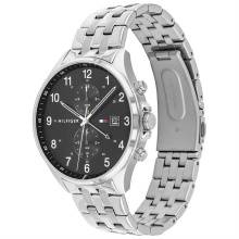 TOMMY HILFIGER férfi karóra, West ezüst színű TH1791707