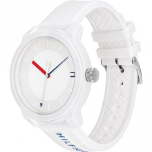 TOMMY HILFIGER FÉRFI KARÓRA, Denim fehér szilikon szíjas TH1791743