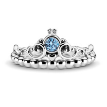 Pandora Disney Hamupipőke kék tiara ezüst gyűrű