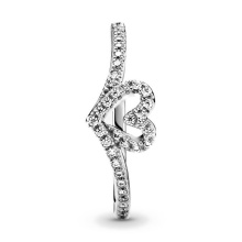 Pandora Szivecskés szikrázó kívánság ezüst gyűrű