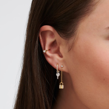 Thomas Sabo Női Fülbevaló, aranyló függő lakat