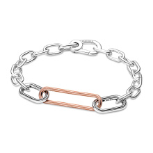 Pandora ME Stílusos láncszem rozé arany charm