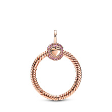 Pandora Moments kis pavé O rozé arany medál