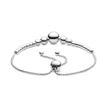 Pandora Gyöngyök sora ezüst karkötő, csúsztatható zárral