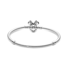 Pandora Moments Disney kígyólánc ezüst karkötő Pavé Minnie Egér zárral