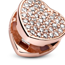 Pandora Reflexions Pavé szív rozé klip charm