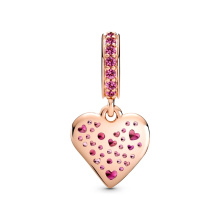 Pandora Moments rozé arany charm