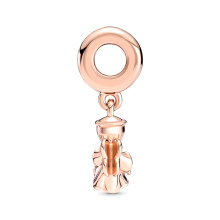 Pandora Moments Angyal szív alakú szárnyakkal rozé arany függő charm