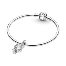 Pandora Moments Hógömb angyal ezüst függő charm