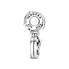 Pandora Moments Disney Susi és Tekergő szív ezüst függő charm