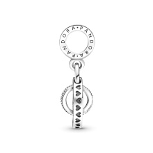 Pandora Moments Logó karika ezüst függő charm