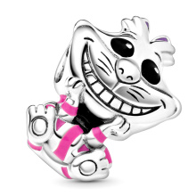 Pandora Moments Disney Alice Csodaországban vigyorgó macska ezüst charm