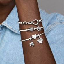 Pandora Moments nem csinálom nélküled Szív ezüst charm