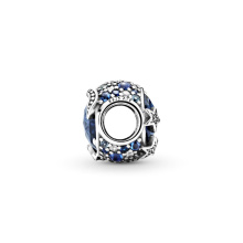 Pandora Moments Égen a csillagok kék ezüst charm