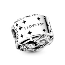 Pandora Moments Star Wars, Han Solo & Leia csókja ezüst charm