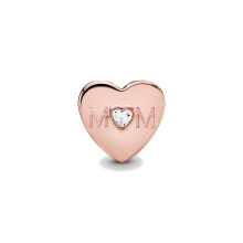 Pandora Moments Anyai szív rozé arany charm