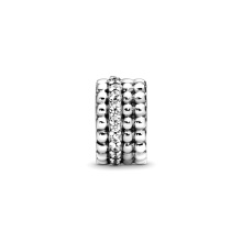 Pandora Moments Gyöngyös ezüst klip charm