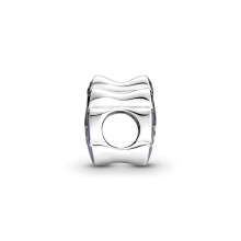 Pandora Moments Lila és zöld levél ezüst charm