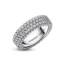 Pandora Timeless Pavé háromsoros Ezüst Gyűrű