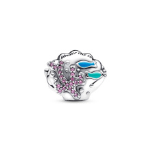 Pandora Moments Disney A kis hableány tengeri kagyló ezüst Charm