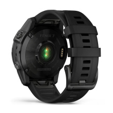 Garmin Fenix 7 Sapphire fekete DLC titánium, fekete szilikon szíjjal (Solar)