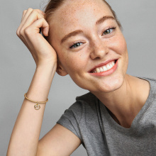 Pandora Moments Mérleg csillagjegy függő sárga arany színű charm