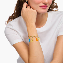 Thomas Sabo x HARIBO aranyozott kék gumimaci női charm