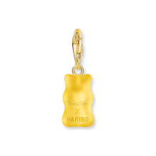 Thomas Sabo x HARIBO aranyozott sárga gumimaci női charm