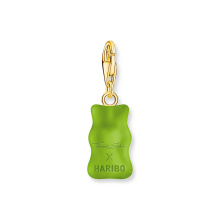 Thomas Sabo x HARIBO aranyozott zöld gumimaci női charm