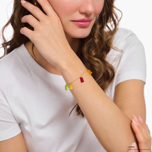Thomas Sabo x HARIBO többszínű gumimaci arany női karkötő