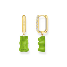  Thomas Sabo x HARIBO aranyozott zöld gumimaci fél pár női fülbevaló
