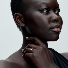 Pandora kéttónusú összefonódó karikák gyűrű