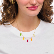 Thomas Sabo x HARIBO többszínű gumimaci aranyozott női nyaklánc