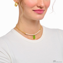 Thomas Sabo x HARIBO zöld gumimaci & gyöngy aranyozott női nyaklánc