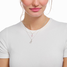 Thomas Sabo ezüst női nyaklánc rózsaszín kereszt medállal