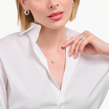 Thomas Sabo Ezüst nyaklánc áttetsző cirkónia köves medállal