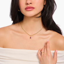 Thomas Sabo aranyozott nyaklánc Vintage románc medállal
